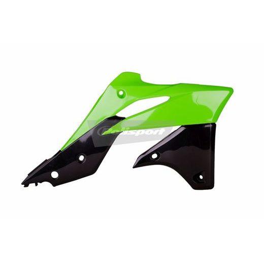 RADIATOR SCOOPS POLISPORT 8416900001 (PAIR) GREEN 05/BLACK