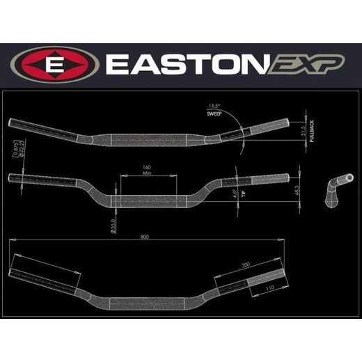 HANDLEBAR EASTON EXP EXP M 68 51