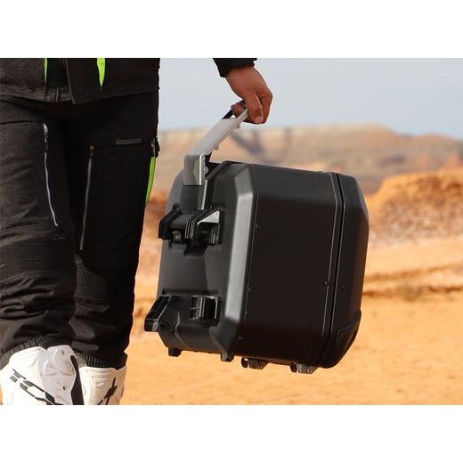 SET ALUMINIJASTIH KOFERA SA NOSAČI I PLOČO SHAD TERRA BLACK, 37L STRAŽNJI KOFER IN 47L BOČNI KOFERI SHAD HONDA X-ADV 750