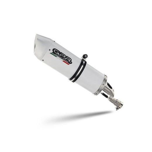 SLIP-ON EXHAUST GPR ALBUS CERAMIC FN.5.RACEDB.ALB WHITE GLOSSY INCLUDING LINK PIPE AND REMOVABLE DBKILLER