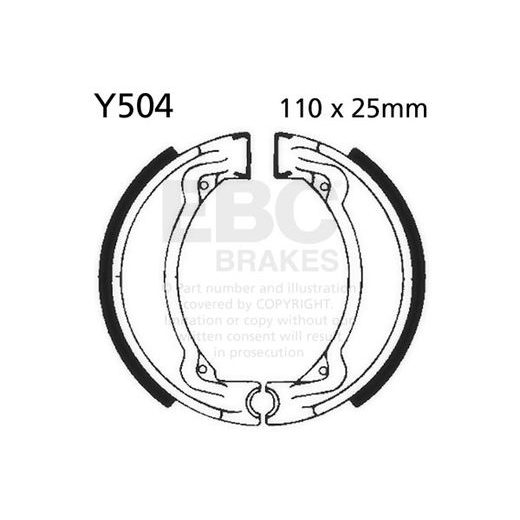 BRAKE SHOE SET EBC Y504 INCLUDINGS SPRINGS