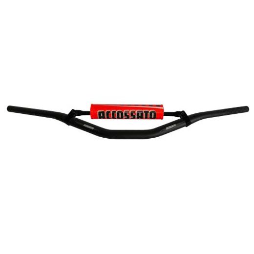 HANDLEBAR ACCOSSATO ALUMINIUM, 28.5 MM CRNI