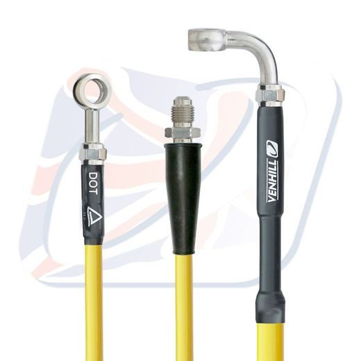 REAR BRAKE HOSE VENHILL K02-2-032/P-YE YELLOW