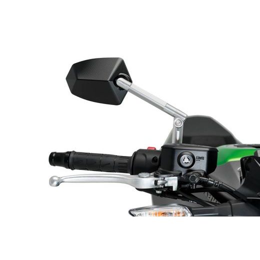 UZVRATNI RETROVIZOR PUIG GT.1 020DN ANODIZED ALUMINIUM / BLACK RIGHT