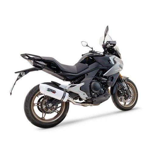 SLIP-ON EXHAUST GPR ALBUS EVO4 CF.4.1.CAT.ALB WHITE GLOSSY INCLUDING REMOVABLE DB KILLER, LINK PIPE AND CATALYST