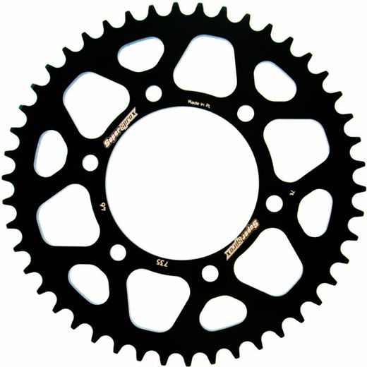 REAR ALU SPROCKET SUPERSPROX RAL-735:46-BLK CRNI 46T, 520