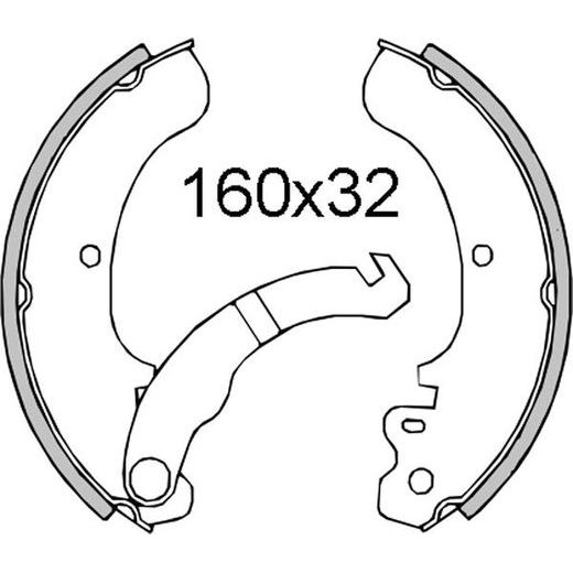 ČELJUSTI KOČNICA (PAKNE) RMS 225120221 REAR