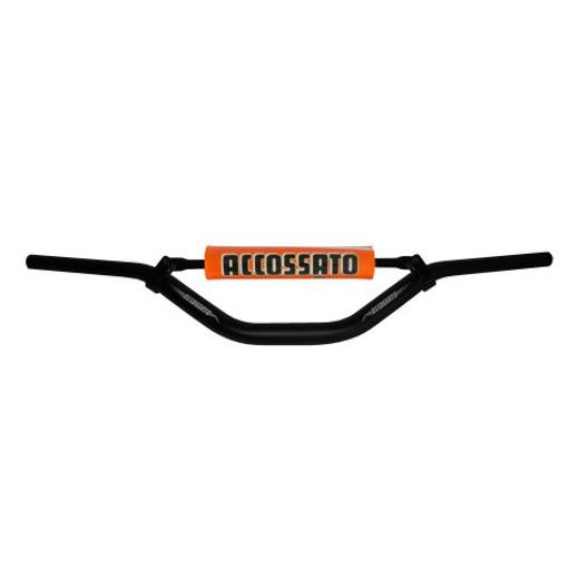 HANDLEBAR ACCOSSATO ALUMINIUM, 28.5 MM CRNI