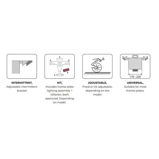 ADJUSTABLE LICENSE SUPPORT PUIG 23040N CRNI