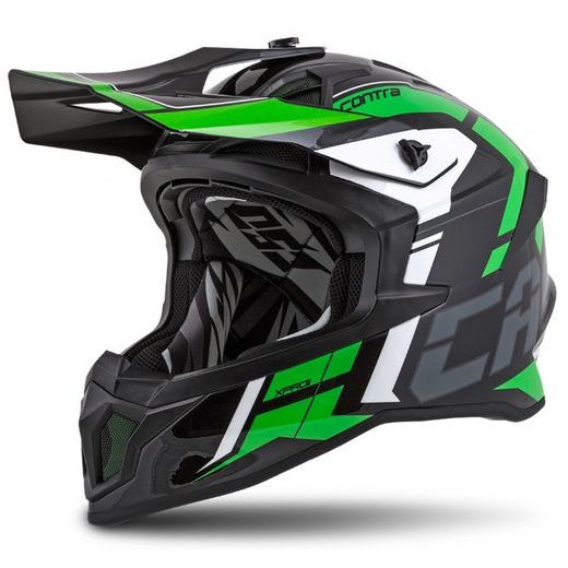 MOTOCROSS HELMET CASSIDA CROSS PRO II CONTRA GREEN/ BLACK/ GREY/ WHITE 2XL