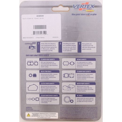 TOP END GASKET KIT WINDEROSA TEGS 8100039