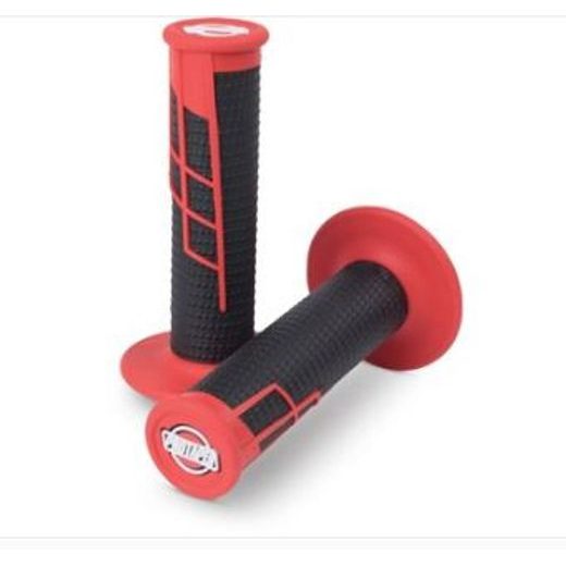 CLAMP ON GRIPS 1/2 WAFFLE RED/BLACK PROTAPER 021662