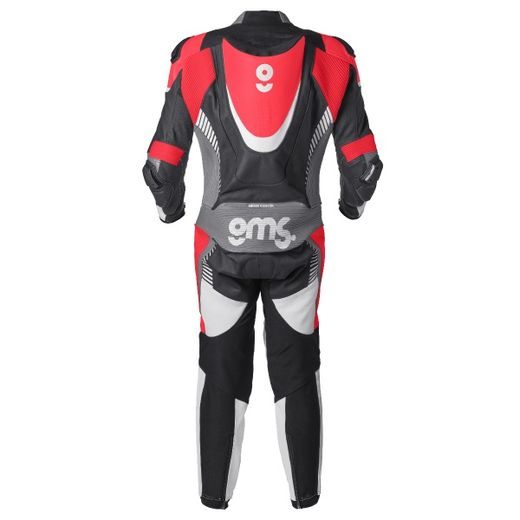 1 PIECE LEATHER SUIT GMS GRC-1 ZG71000 BLACK-WHITE-RED 50H