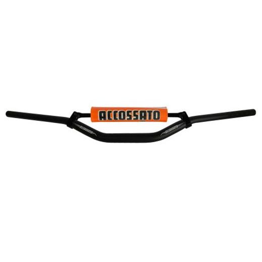 HANDLEBAR ACCOSSATO ALUMINIUM, 28.5 MM CRNI