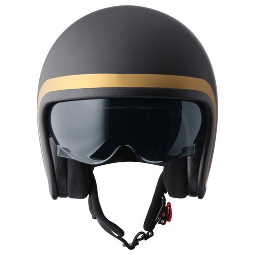 JET HELMET GMS RIDE ZG11702 MATT BLACK-GOLD M