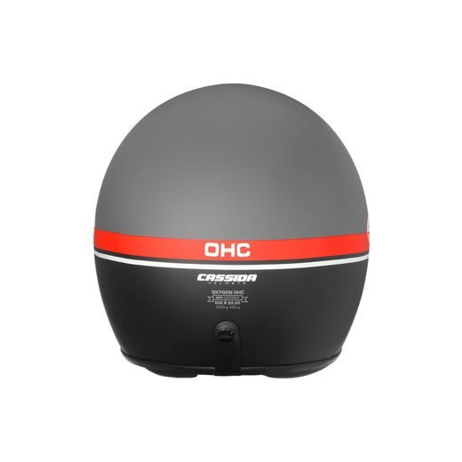 JET HELMET CASSIDA OXYGEN JAWA OHC GREY MATT/ RED / BLACK / WHITE XS