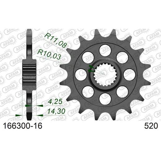 PREDNJI LANČANIK AFAM 166300-16 16T, 520