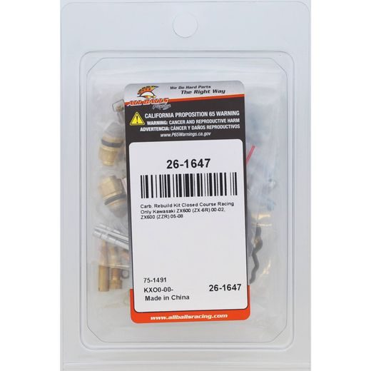 CARBURETOR REBUILD KIT ALL BALLS RACING CARK26-1647