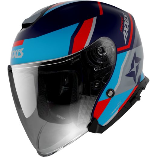 JET HELMET AXXIS MIRAGE SV ABS DAMASKO BLUE MATT XS