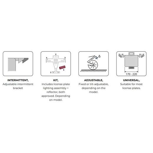 ADJUSTABLE LICENSE SUPPORT PUIG 22748N CRNI