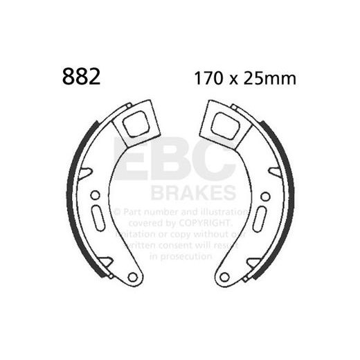 BRAKE SHOE SET EBC 882 EXCLUDING SPRINGS