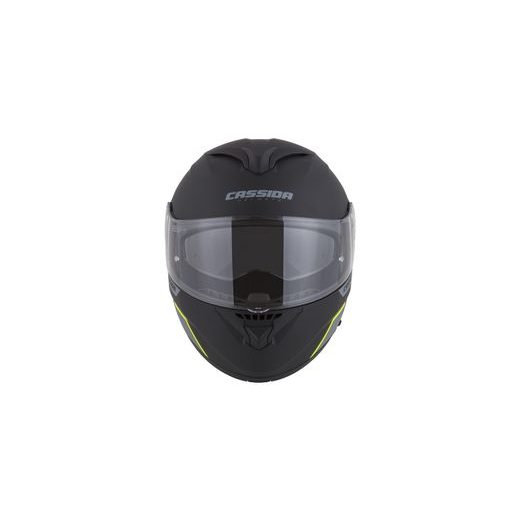 FULL FACE HELMET CASSIDA COMPRESS 2.0 REFRACTION MATT BLACK / GREY / YELLOW FLUO XL