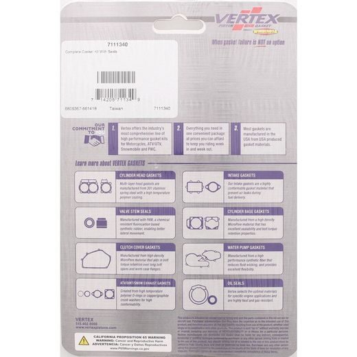 COMPLETE GASKET KIT WINDEROSA CGKOS 7111340 WITH SEALS