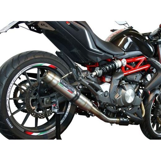 SLIP-ON EXHAUST GPR DEEPTONE E4.BR.1.DE BRUSHED STAINLESS STEEL INCLUDING REMOVABLE DB KILLER AND LINK PIPE