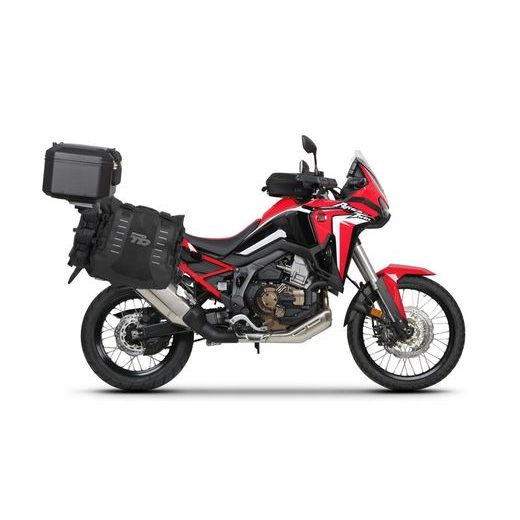 SET OF SHAD TERRA TR40 ADVENTURE SADDLEBAGS AND SHAD TERRA ALUMINIUM TOP CASE TR55 PURE BLACK, INCLUDING MOUNTING KIT SHAD HONDA CRF 1100 L AFRICA TWIN