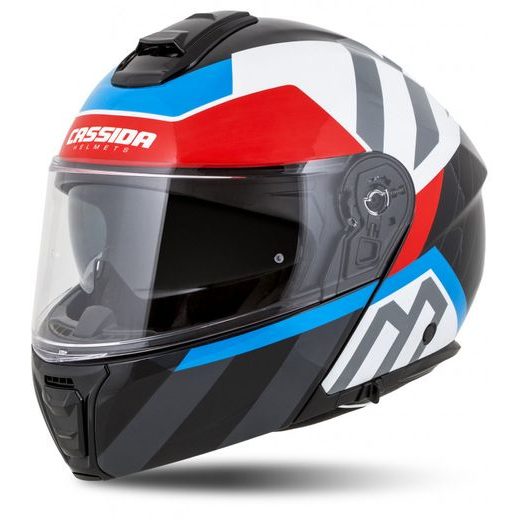 FULL FACE HELMET CASSIDA MODULO 2.1 PROFILE WHITE PEARL/BLACK/BLUE/RED/GREY XL