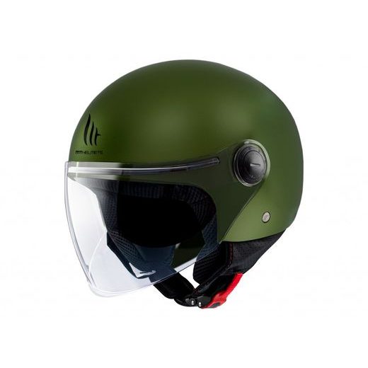 JET HELMET MT HELMETS STREET S SOLID A6 MATT GREEN XS