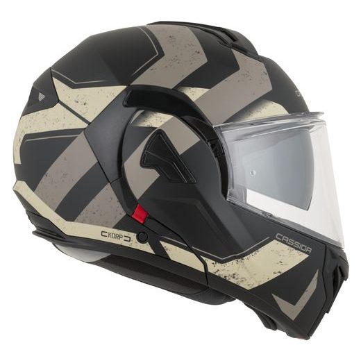 FULL FACE HELMET CASSIDA MULTIFLIP KORP BLACK MATT/SAND/KHAKI L
