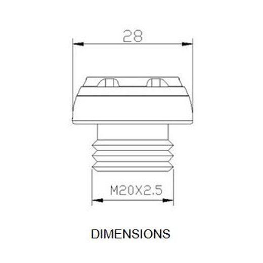 PLUG OIL CAP PUIG TRACK 20340P SILVER