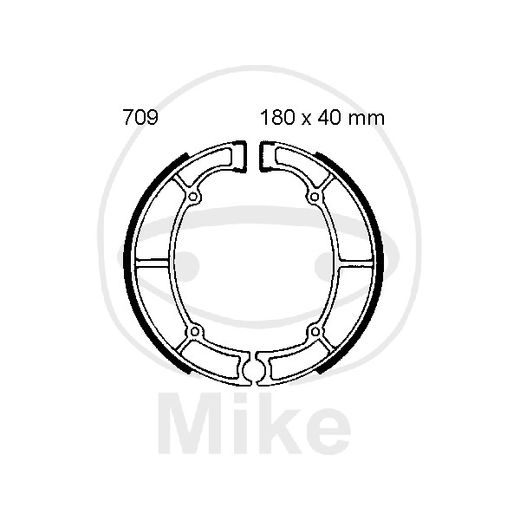 BRAKE SHOE SET EBC K709 INCLUDINGS SPRINGS