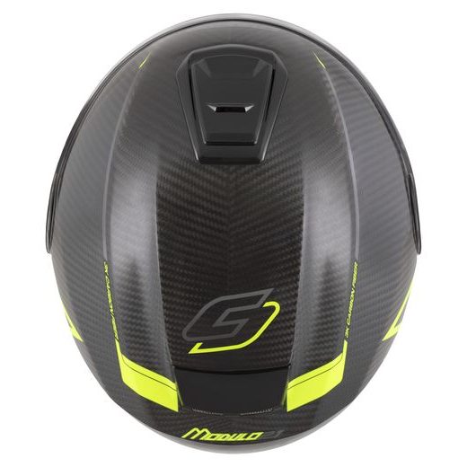 FULL FACE HELMET CASSIDA MODULO 2.1 PLUS CARBON GLOSS CARBON/YELLOW FLUO/REFLECTIVE SILVER/BLACK L