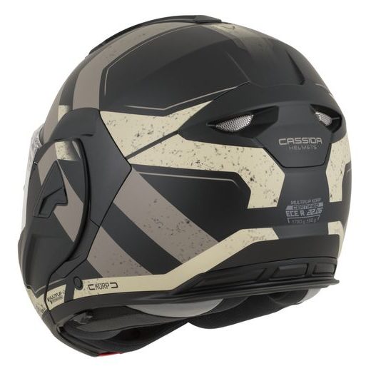 FULL FACE HELMET CASSIDA MULTIFLIP KORP BLACK MATT/SAND/KHAKI L