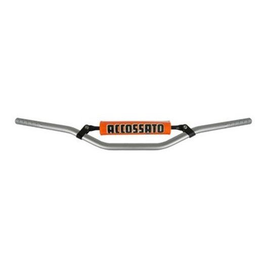 HANDLEBAR ACCOSSATO ALUMINIUM, 22 MM SILVER