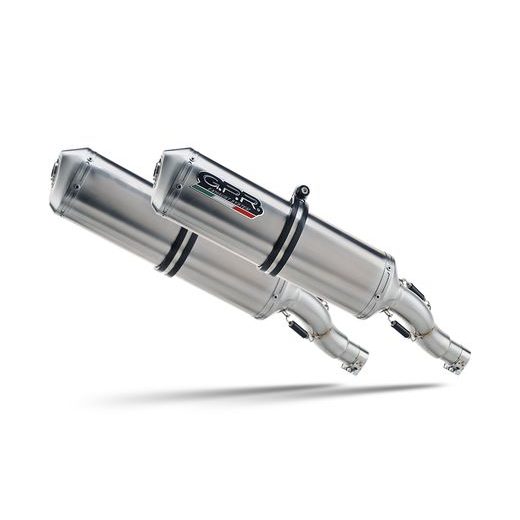 DUAL SLIP-ON EXHAUST GPR SATINOX Y.44.CAT.SAT BRUSHED STAINLESS STEEL