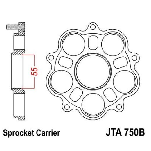 SPROCKET CARRIER JT JTA 750B