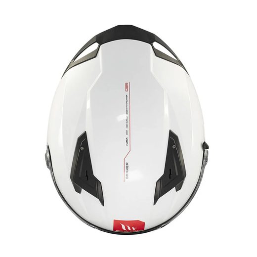 HELMET MT HELMETS BRAKER SV SOLID A0 GLOSS PEARL WHITE XS