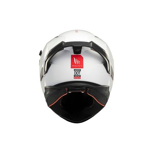 FULL FACE HELMET MT HELMETS BRAKER SV SOLID A0 GLOSS PEARL WHITE XXL