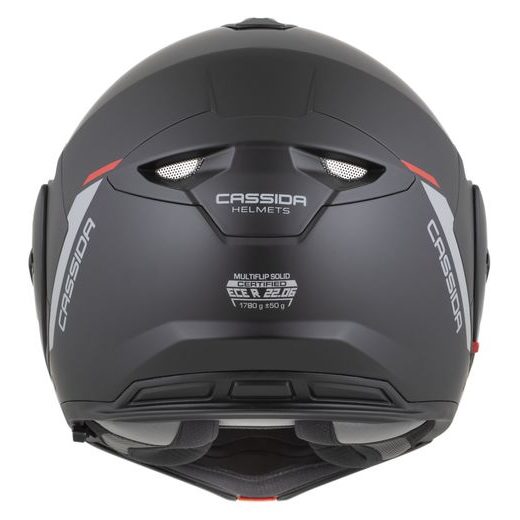 FULL FACE HELMET CASSIDA MULTIFLIP SOLID BLACK MATT/RED/GRAY XS