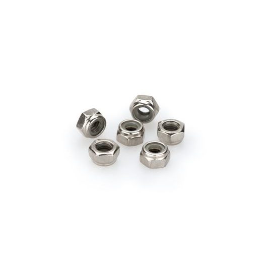 NUTS PUIG ANODIZED 0736P SILVER M6 (6PCS)
