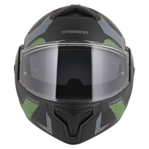 FULL FACE HELMET CASSIDA MULTIFLIP KORP BLACK MATT/GREEN/GRAY 2XL