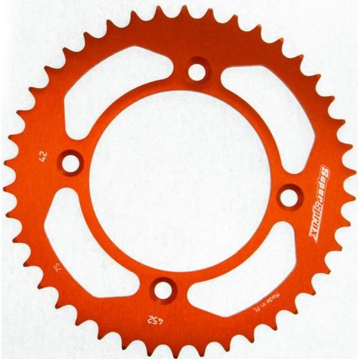 REAR ALU SPROCKET SUPERSPROX RAL-452:42-ORG ORANGE 42T, 415