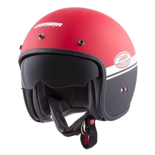 JET HELMET CASSIDA OXYGEN JAWA OHC RED MATT / BLACK / WHITE S