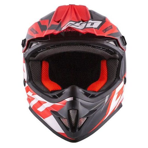 MOTOCROSS HELMET CASSIDA CROSS CUP JUNIOR ORANGE FLUO / WHITE / BLACK / GREY