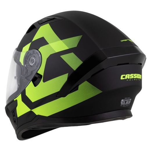 FULL FACE HELMET CASSIDA ORBIT GRIND BLACK MATT, YELLOW FLUO 2XL