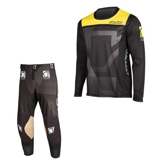 SET OF MX PANTS AND MX JERSEY YOKO KISA BLACK; BLACK/YELLOW 36 (XL)