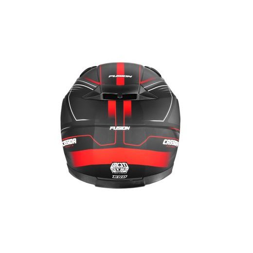 FULL FACE HELMET CASSIDA APEX FUSION BLACK MATT/ RED FLUO/ WHITE XL